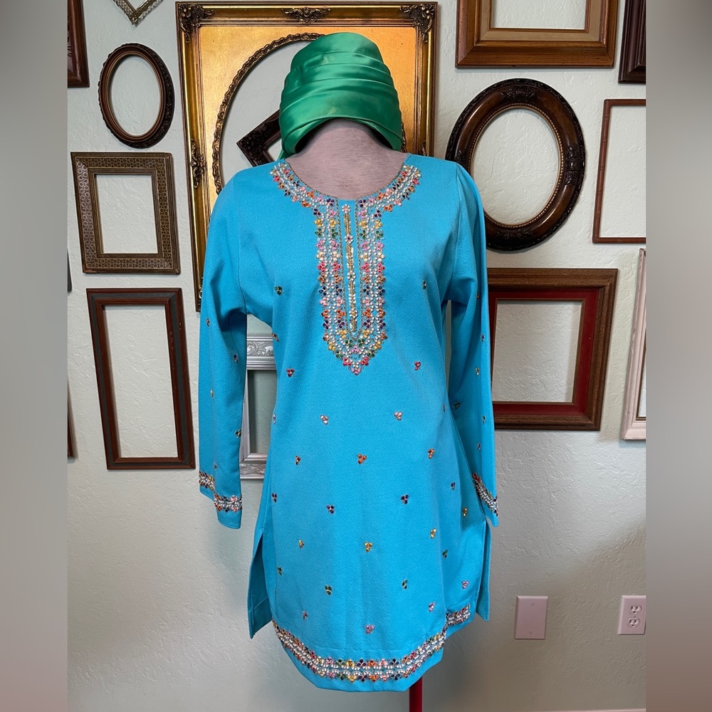 True Vintage 60s Embroidered Mini Dress
